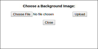 A screenshot of the popup for uploading an image.